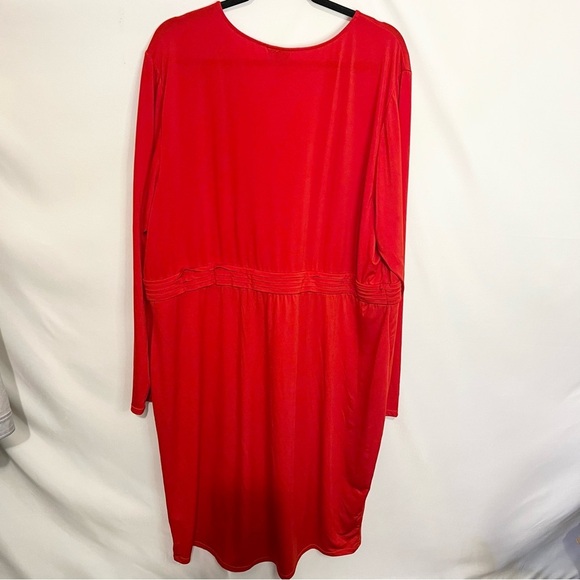 NWOT Torrid Red Shirred Front Bodycon V-Neck Dress 4X Women Holiday Christmas - Picture 8 of 10